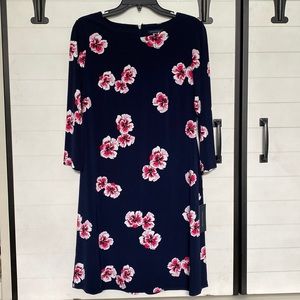 Tommy Hilfiger Navy Floral Dress 6 NWT